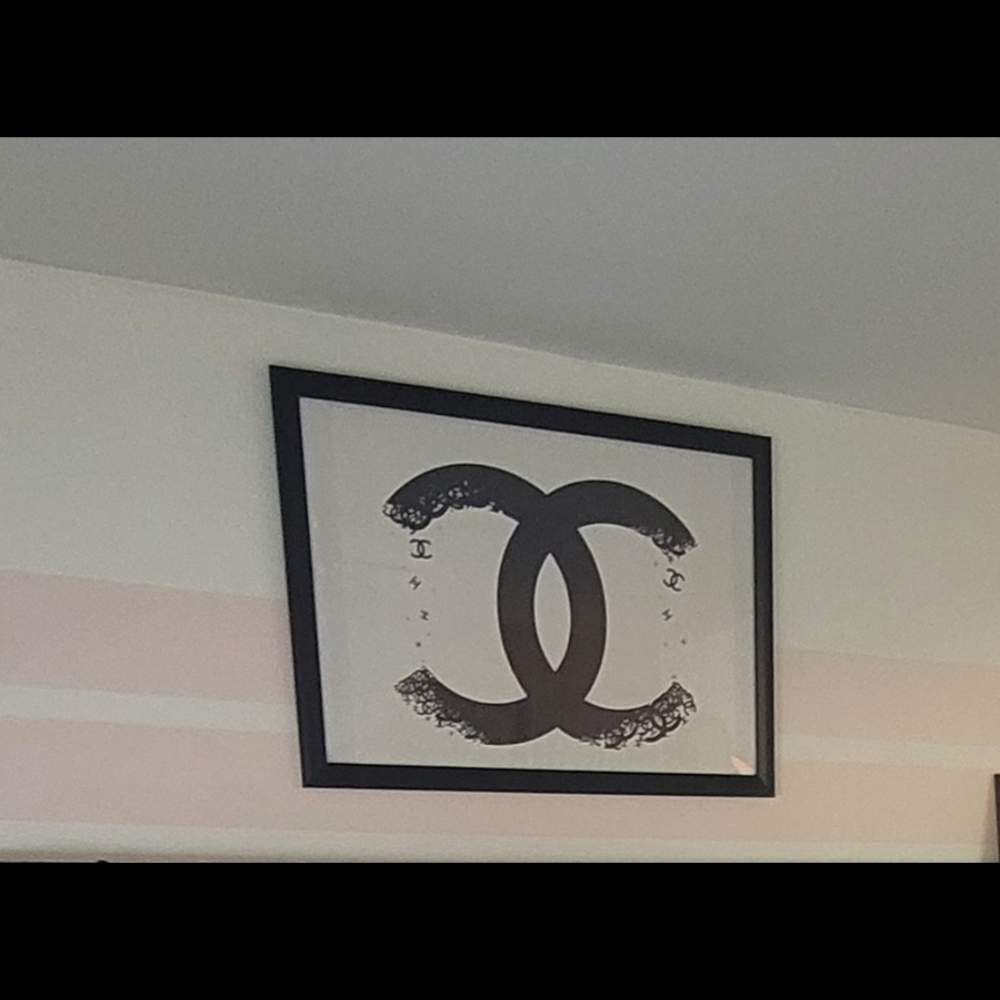 CHANEL Black and White Wall Art Decor